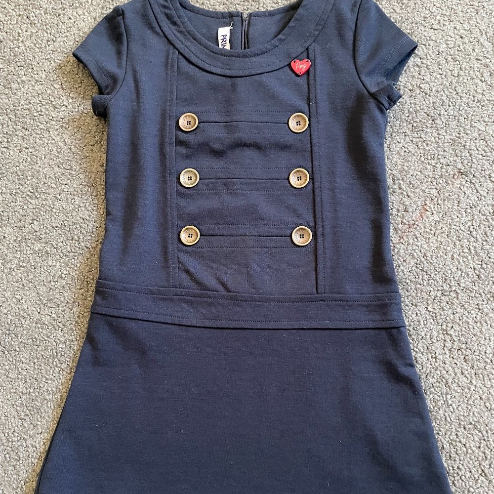 Primigi (PMG) military style navy blue dress for girls - EUC 3YO